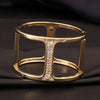Chic Rhinestone and Openwork Square Shape Design Alloy Bracelet For Women