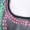Sheer Chiffon Printed Long Tank Top