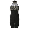 Sexy Stand-Up Collar Sleeveless Sequined Bodycon Women's Dress