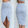Stylish Solid Color Wraparound Skirt For Women