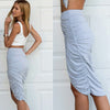 Stylish Solid Color Wraparound Skirt For Women