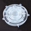 Food Grade Silica Gel Sealing Cover Refrigerator Crisper Cover Set of 6 Pieces
