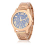 Geneva Fashion Rose Gold Stainless Steel Quartz Watch