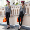 Stylish Elastic Waist Slimming Zipper Design Bodycon Spliced Women's Pants