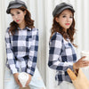 Casual Shirt Collar Long Sleeve Pocket Design Plaid Single-Breasted Women's Shirt