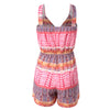 Stylish Spaghetti Straps Printed Laciness Women's Romper