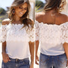 Stylish Slash Collar Short Sleeve Solid Color Spliced Women's Blouse