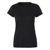 Stylish Women's Hollow Out Back Round Collar Short Sleeve T-Shirt