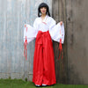 Stylish V-Neck Long Sleeve  Blouse + Bowknot Loose-Fitting Pants Women's Cosplay Costume