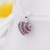 Stylish Heart Shape Rhinestone Glitter Pendent Women's Necklace
