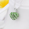Stylish Heart Shape Rhinestone Glitter Pendent Women's Necklace