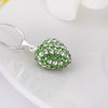 Stylish Heart Shape Rhinestone Glitter Pendent Women's Necklace