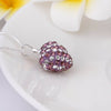 Stylish Heart Shape Rhinestone Glitter Pendent Women's Necklace