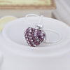 Stylish Heart Shape Rhinestone Glitter Pendent Women's Necklace