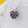 Stylish Heart Shape Rhinestone Glitter Pendent Women's Necklace