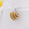 Stylish Heart Shape Rhinestone Glitter Pendent Women's Necklace