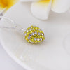 Stylish Heart Shape Rhinestone Glitter Pendent Women's Necklace