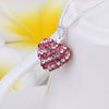 Stylish Heart Shape Rhinestone Glitter Pendent Women's Necklace