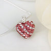 Stylish Heart Shape Rhinestone Glitter Pendent Women's Necklace
