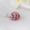Stylish Heart Shape Rhinestone Glitter Pendent Women's Necklace