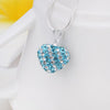 Stylish Heart Shape Rhinestone Glitter Pendent Women's Necklace