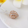 Stylish Heart Shape Rhinestone Glitter Pendent Women's Necklace