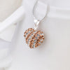 Stylish Heart Shape Rhinestone Glitter Pendent Women's Necklace