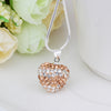 Stylish Heart Shape Rhinestone Pendent Women's Necklace