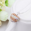 Stylish Heart Shape Rhinestone Pendent Women's Necklace