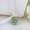Stylish Glitter Tear Shape Rhinestone Pendant Women's Necklace