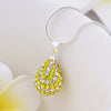 Stylish Glitter Tear Shape Rhinestone Pendant Women's Necklace