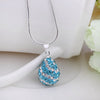 Stylish Glitter Tear Shape Rhinestone Pendant Women's Necklace