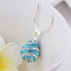 Stylish Glitter Tear Shape Rhinestone Pendant Women's Necklace