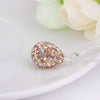 Stylish Glitter Tear Shape Rhinestone Pendant Women's Necklace