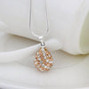 Stylish Glitter Tear Shape Rhinestone Pendant Women's Necklace