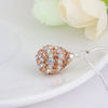 Stylish Glitter Tear Shape Rhinestone Pendant Women's Necklace