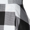 Sweet V-Neck Checked Lace-Up Selvedge Design Women's Dress