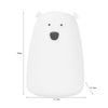 Silicone Night Lamp Colorful Light Pat Night Lamp Large White Bear