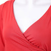 Stylish Plunging Neck Off-The-Shoulder Solid Color T-Shirt For Women