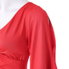 Stylish Plunging Neck Off-The-Shoulder Solid Color T-Shirt For Women