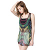 Sheer Chiffon Printed Long Tank Top