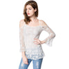 Sexy Spaghetti Strap Lace Crochet Flower Long Sleeve Women's Dress