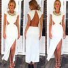 Stunning Scoop Neck Short Sleeve Backless Dress For Women