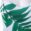 Sexy Strapless Sleeveless Leaf Print Pocket Design Women's Jumpsuit