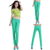 Stylish Mid-Waist Button Design Solid Color Women's Pencil Pants