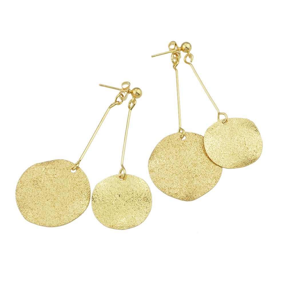 Gold Silver Color with Round Drop Earring