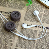 Round Button Shape Headphone Cord Wrap Organizer Cable Winder Bobbin 2pcs / Pack