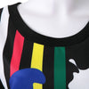 Punk Scoop Collar Letter Print Colorful Loose- Fitting Women's Sundress