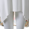 Stylish Scoop Collar Short Sleeve Floral Print Asymetrical Plus Size Women's T-Shirt