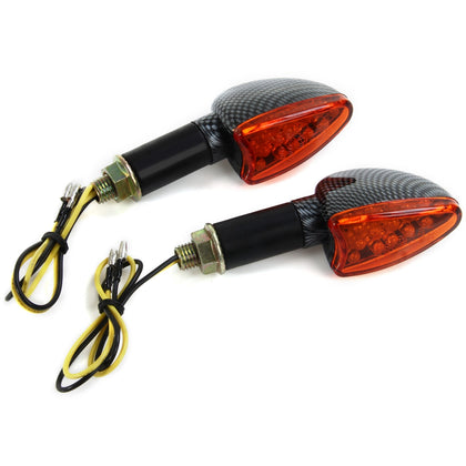 2Pcs Motorcycle Motorbike 12V 15 LEDs Turn Signal Light Cornering Lamp Blinker